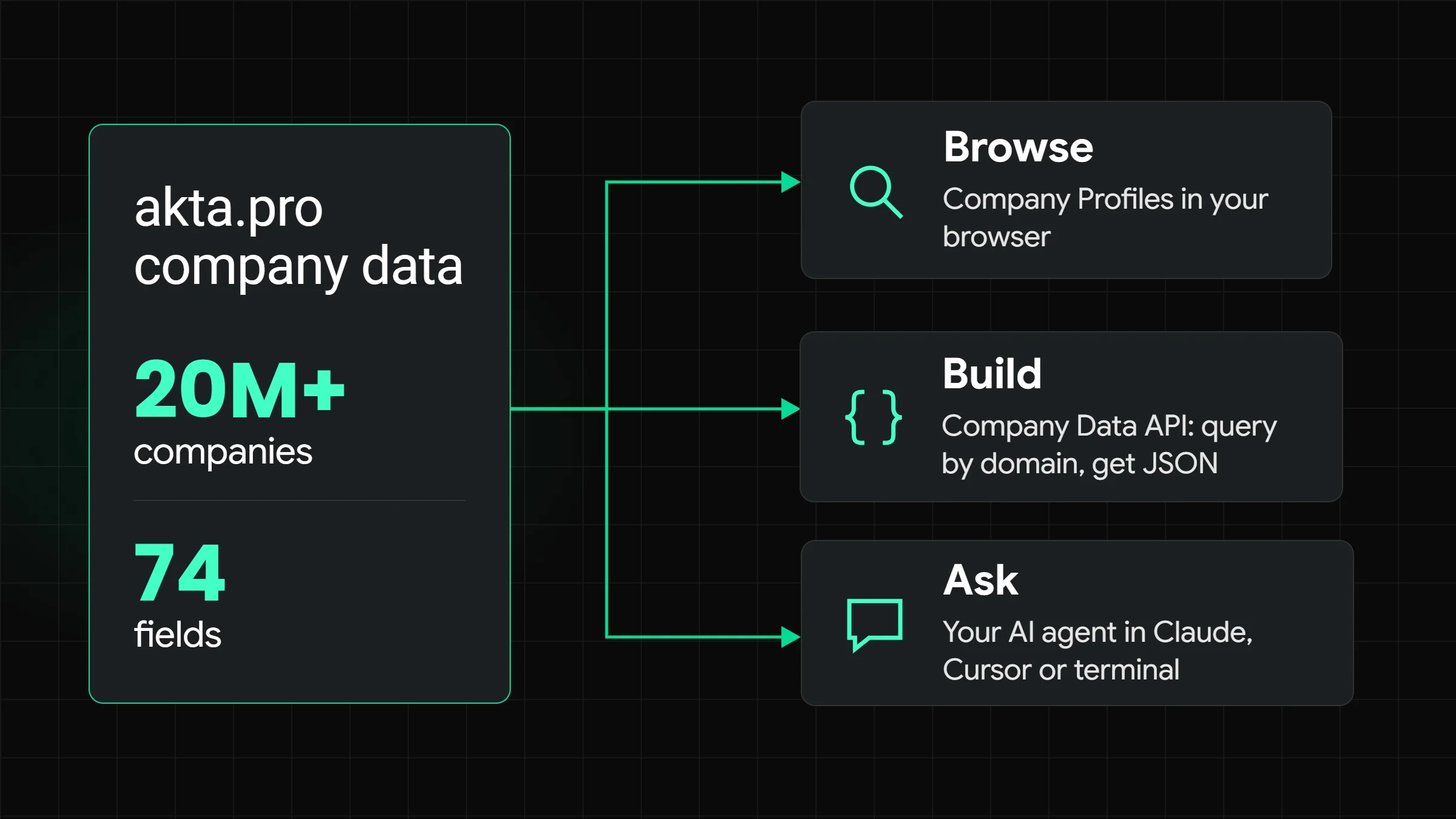 akta.pro private company dataset feeding Company Profiles, the Company Data API, and AI agents